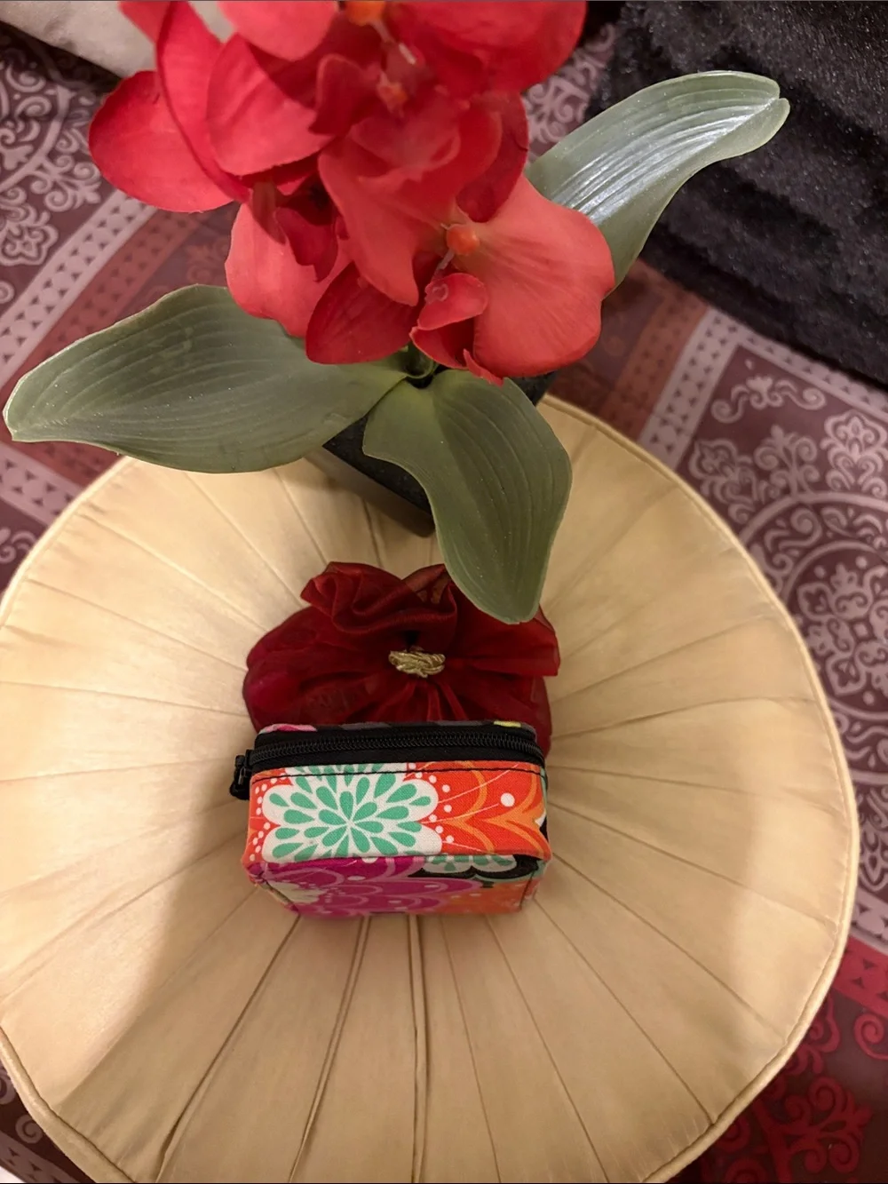 Vera Bradley Small Floral Zip travel pill case pouch/Wallet